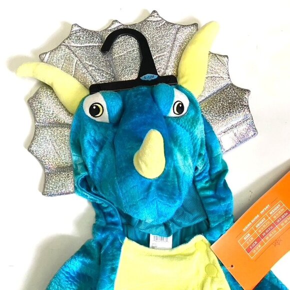 Target Infant Halloween Costume Plush Pullover Top Triceratops 6-12M Hyde & EEK! - Picture 3 of 7